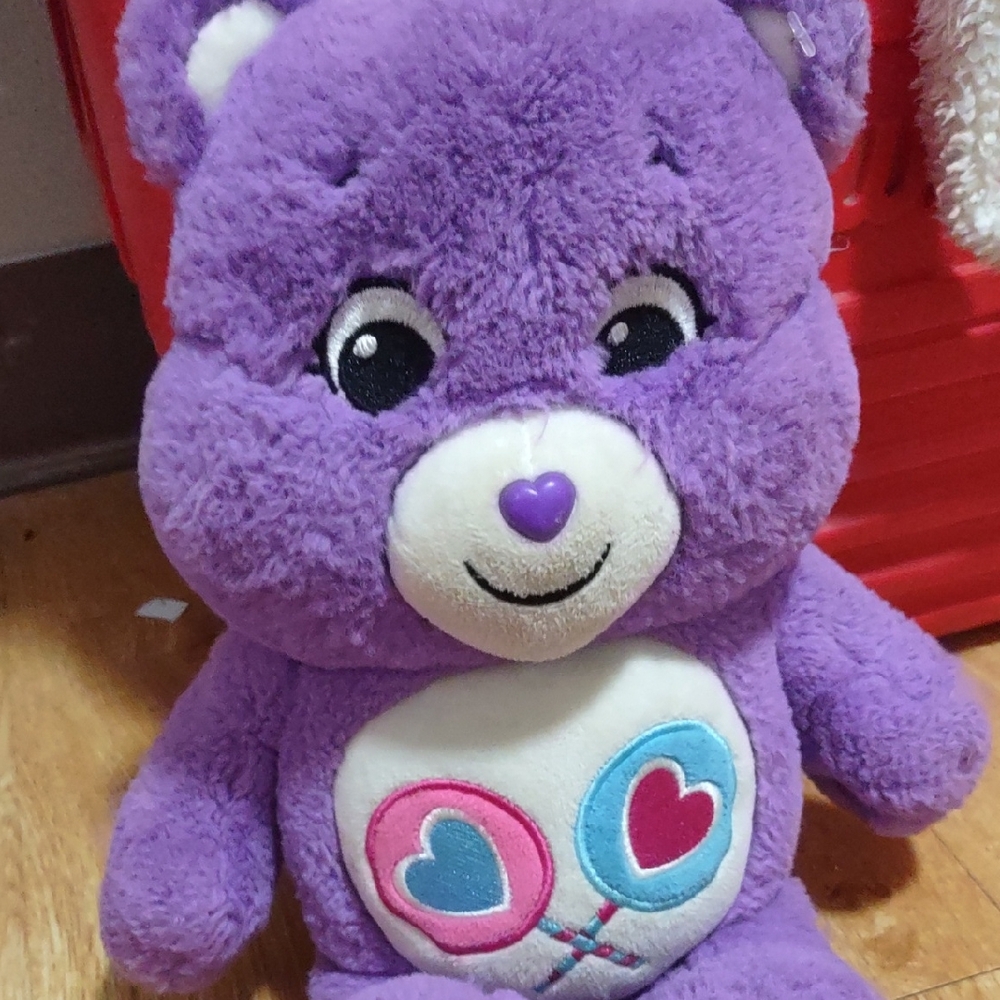 Care Bears Purple Plush with Heart Details